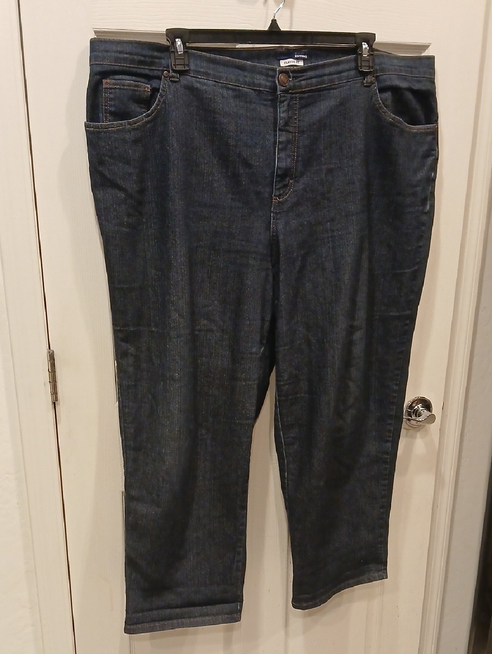 Basic Editions Women's Relaxed Dark Wash Jeans
